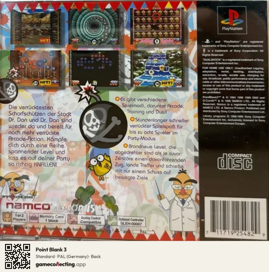 Point Blank 3 PlayStation, Germany box back