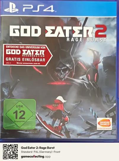 God Eater 2: Rage Burst PlayStation 4, Germany box front