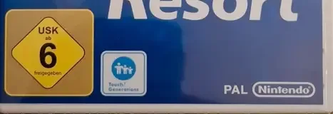 Wii Sports Resort, the USK square on its front