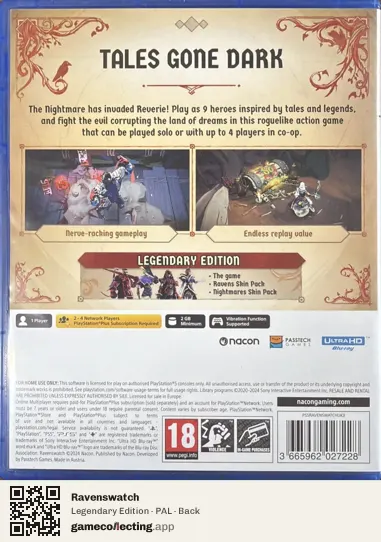 Ravenswatch PlayStation 5, PAL box back
