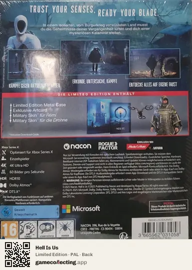 Hell Is Us Xbox Series X, PAL box back