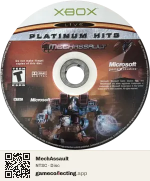 MechAssault Xbox, NTSC disc