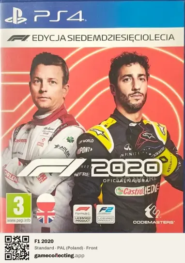 F1 2020 PlayStation 4, Poland box front