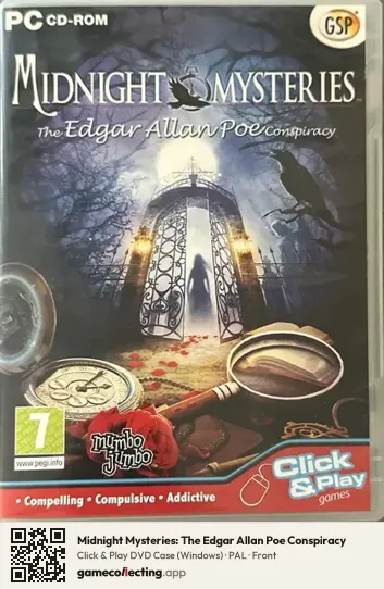 Midnight Mysteries: The Edgar Allan Poe Conspiracy Computer, PAL box front