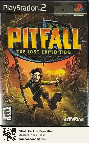 Pitfall: The Lost Expedition PlayStation 2, NTSC box front