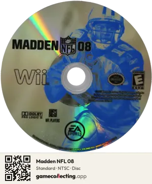 Madden NFL 08 Nintendo Wii, NTSC disc