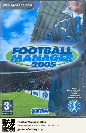 Football Manager 2005 Computer, PAL box front