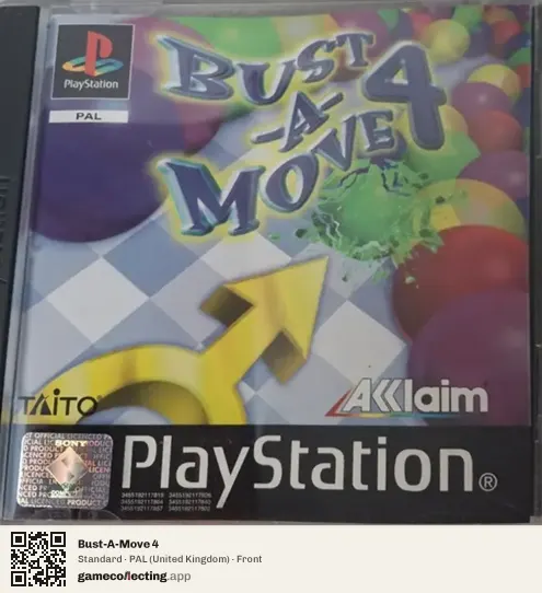 Bust-A-Move 4 PlayStation, United Kingdom box front