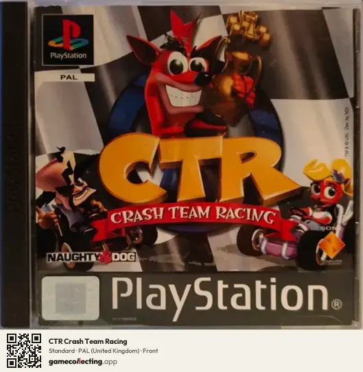 CTR Crash Team Racing PlayStation, United Kingdom box front