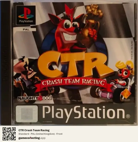 CTR Crash Team Racing PlayStation, United Kingdom box front