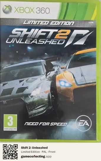 Shift 2: Unleashed Xbox 360, PAL box front