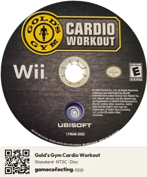 Gold's Gym Cardio Workout Nintendo Wii, NTSC disc