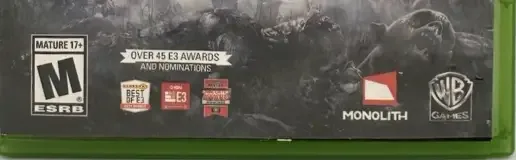 Middle-earth: Shadow of Mordor, the ESRB box on its front