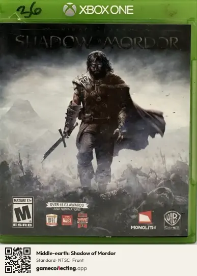 Middle-earth: Shadow of Mordor Xbox One, NTSC box front