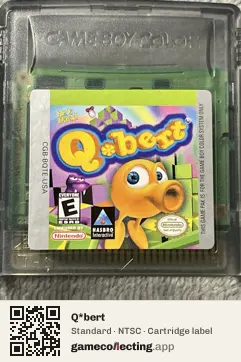 Q*bert Game Boy Color, NTSC cartridge label