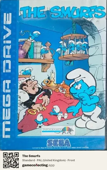 The Smurfs Sega Mega Drive / Genesis, United Kingdom box front