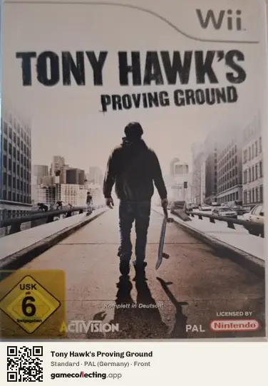 Tony Hawk's Proving Ground Nintendo Wii, Germany box front
