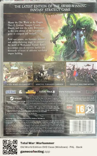 Total War: Warhammer Computer, PAL box back