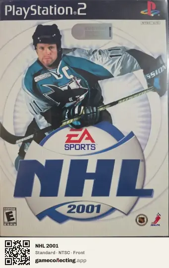NHL 2001 PlayStation 2, NTSC box front