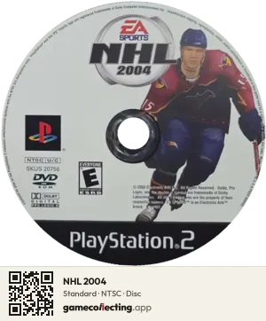 NHL 2004 PlayStation 2, NTSC disc