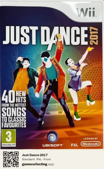 Just Dance 2017 Nintendo Wii, PAL box front