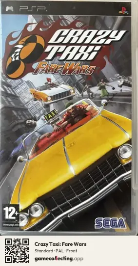 Crazy Taxi: Fare Wars PlayStation Portable, PAL box front