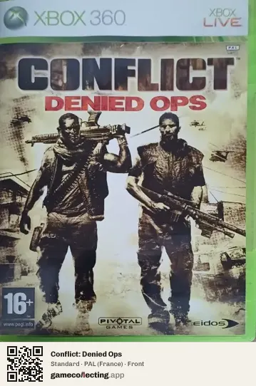 Conflict: Denied Ops Xbox 360, France box front