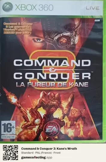 Command & Conquer 3: Kane's Wrath Xbox 360, France box front