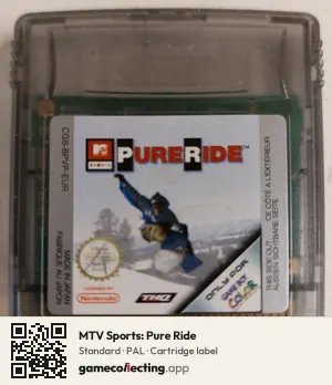 MTV Sports: Pure Ride Game Boy Color, PAL cartridge label