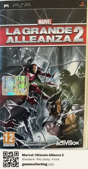 Marvel: Ultimate Alliance 2 PlayStation Portable, Italy box front