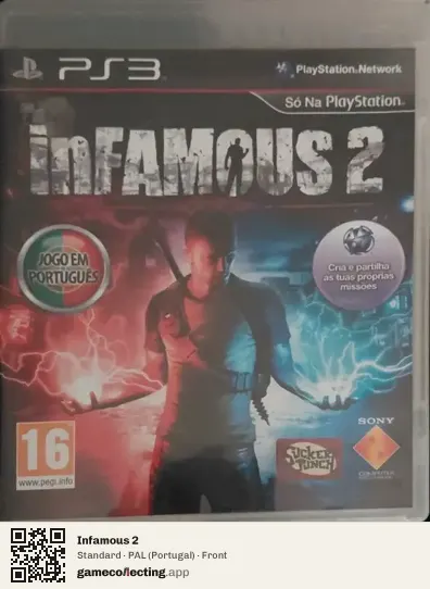 Infamous 2 PlayStation 3, Portugal box front