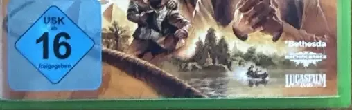 Indiana Jones and the Great Circle, the USK square on its front