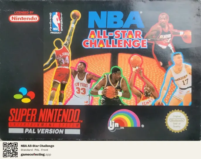 NBA All-Star Challenge Super Nintendo Entertainment System, PAL box front