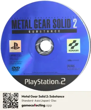 Metal Gear Solid 2: Substance PlayStation 2, Asia disc