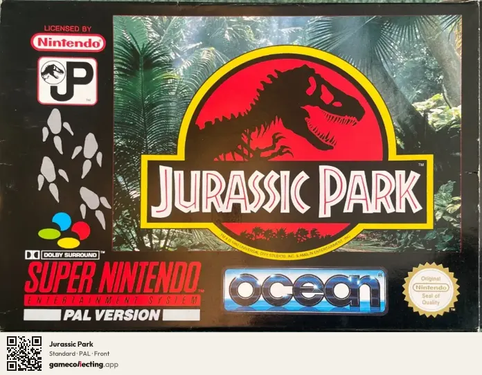 Jurassic Park Super Nintendo Entertainment System, PAL box front