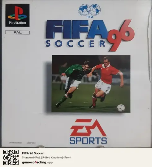 FIFA 96 Soccer PlayStation, United Kingdom box front