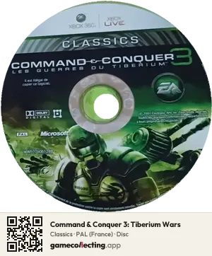 Command & Conquer 3: Tiberium Wars Xbox 360, PAL disc