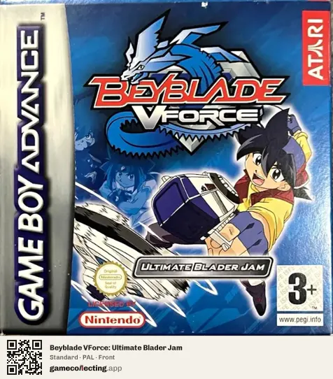 Beyblade VForce: Ultimate Blader Jam Game Boy Advance, PAL box front