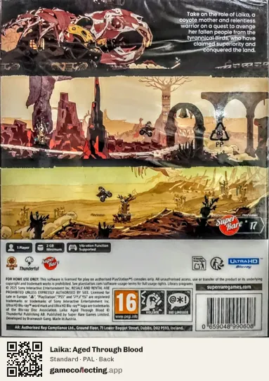 Laika: Aged Through Blood PlayStation 5, PAL box back