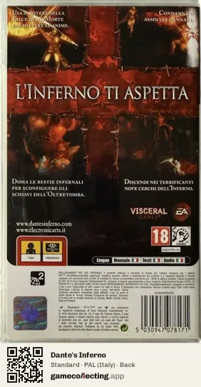 Dante's Inferno PlayStation Portable, Italy box back