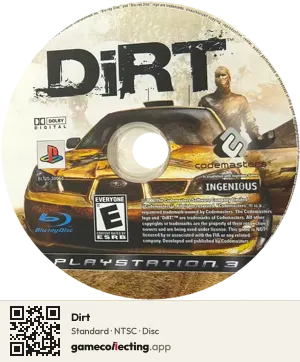 Dirt PlayStation 3, NTSC disc