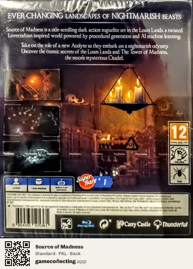 Source of Madness PlayStation 4, PAL box back