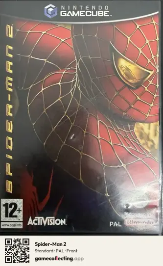 Spider-Man 2 Nintendo GameCube, PAL box front