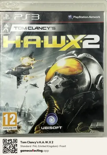 Tom Clancy's H.A.W.X 2 PlayStation 3, United Kingdom box front