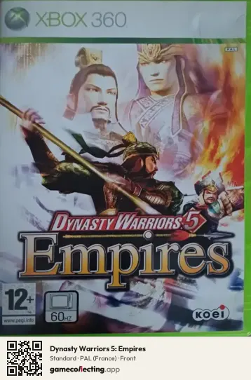 Dynasty Warriors 5: Empires Xbox 360, France box front