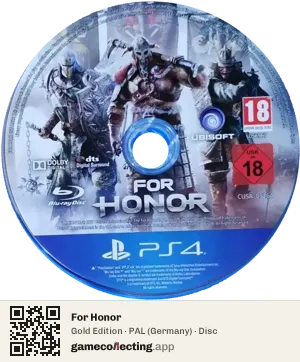 For Honor PlayStation 4, PAL disc