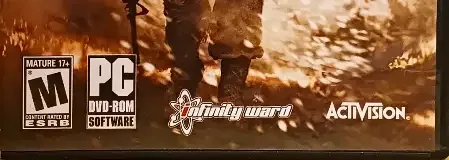 Call of Duty: Modern Warfare 2, the ESRB box on its front
