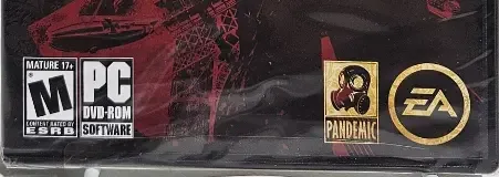 The Saboteur, the ESRB box on its front