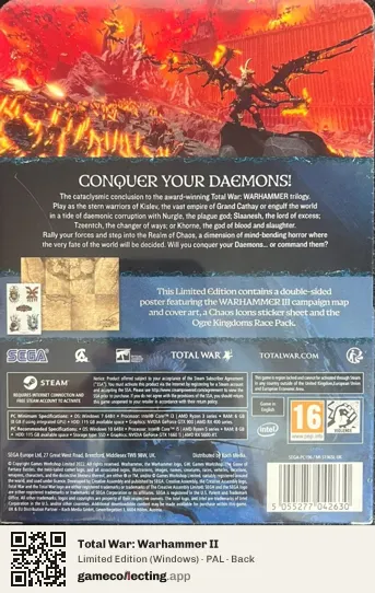 Total War: Warhammer II Computer, PAL box back