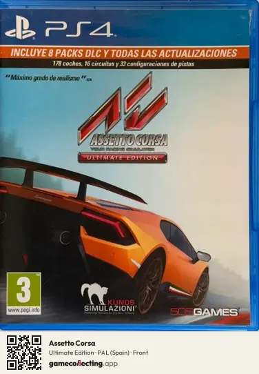 Assetto Corsa PlayStation 4, Spain box front